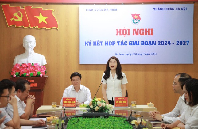 Tỉnh Đoàn Hà Nam và Thành Đoàn Hà Nội ký kết hợp tác giai đoạn 2024 - 2027 ảnh 2