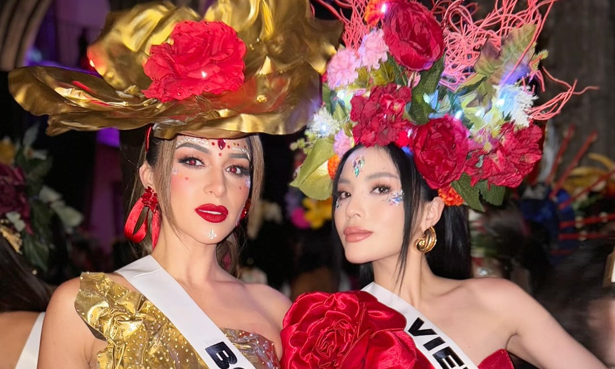 Kỳ Duyên tại tiệc chào mừng của Miss Universe