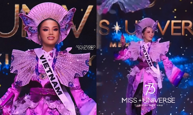 Kỳ Duyên trình diễn trang phục dân tộc tại bán kết Miss Universe