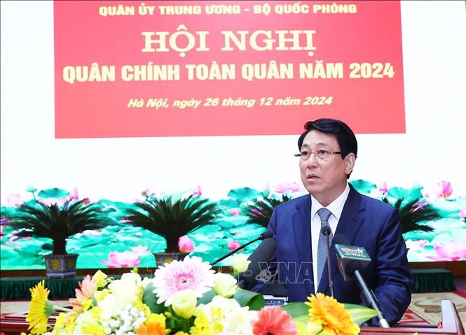 Chủ tịch nước Lương Cường dự, chỉ đạo Hội nghị Quân chính toàn quân năm 2024- Ảnh 3.