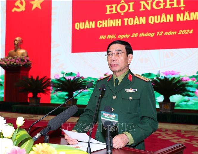 Chủ tịch nước Lương Cường dự, chỉ đạo Hội nghị Quân chính toàn quân năm 2024- Ảnh 4.